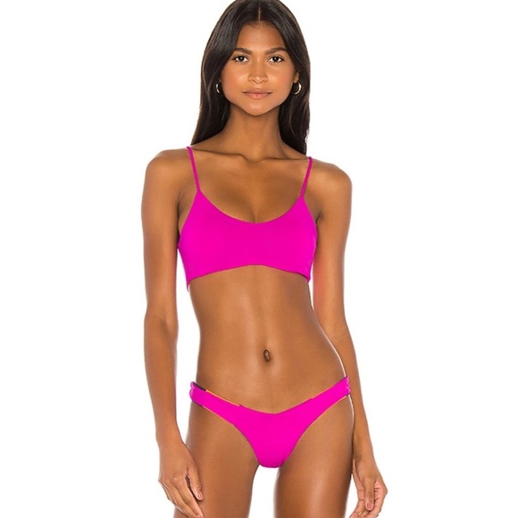 SET) Maaji Hibiscus Pink Praia Reversible